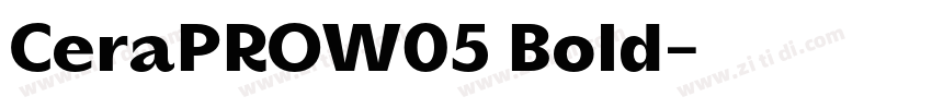 CeraPROW05 Bold字体转换